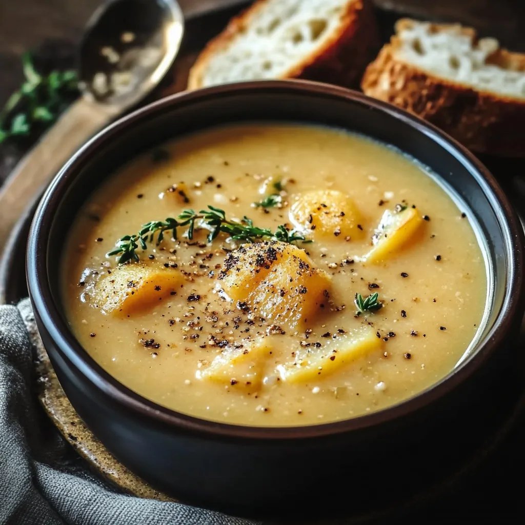 Cheddar Garlic Herb Potato Soup