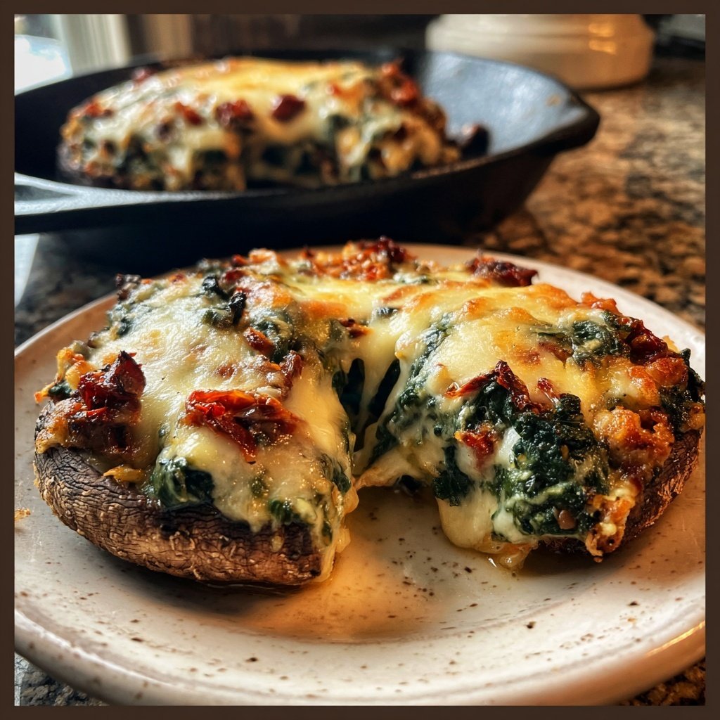 Romantic Stuffed Portobello Mushrooms