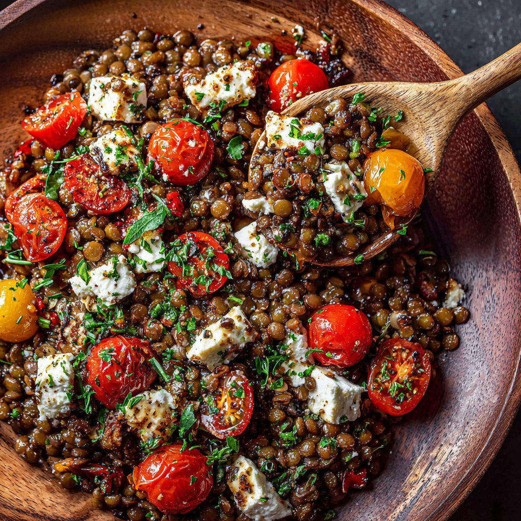 Healthy Dinner Mediterranean Lentil Plate