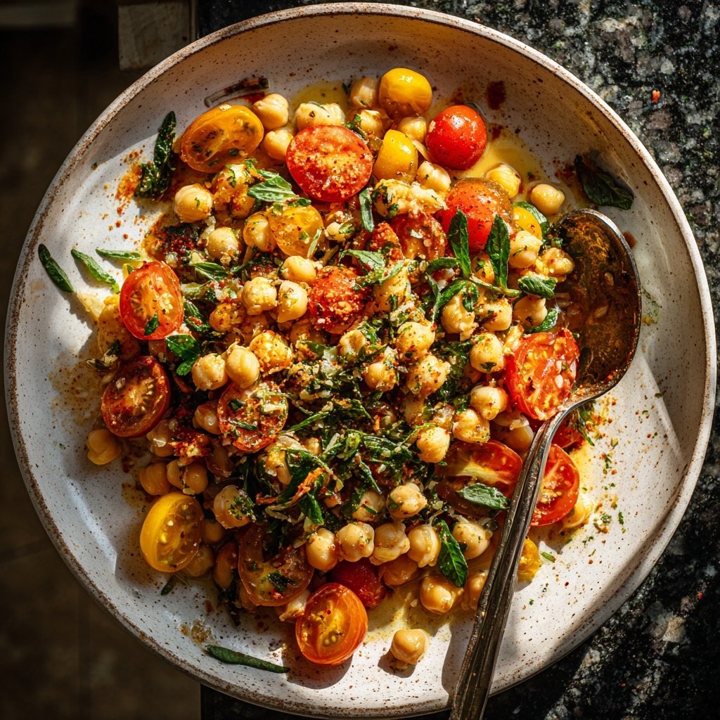 Mediterranean Chickpea Tomato Bowl