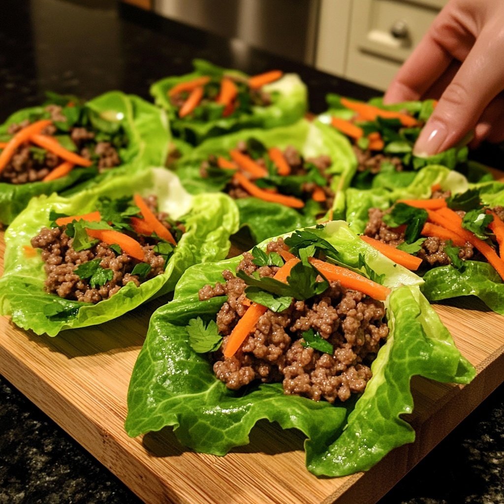 Ground Beef Lettuce Wraps