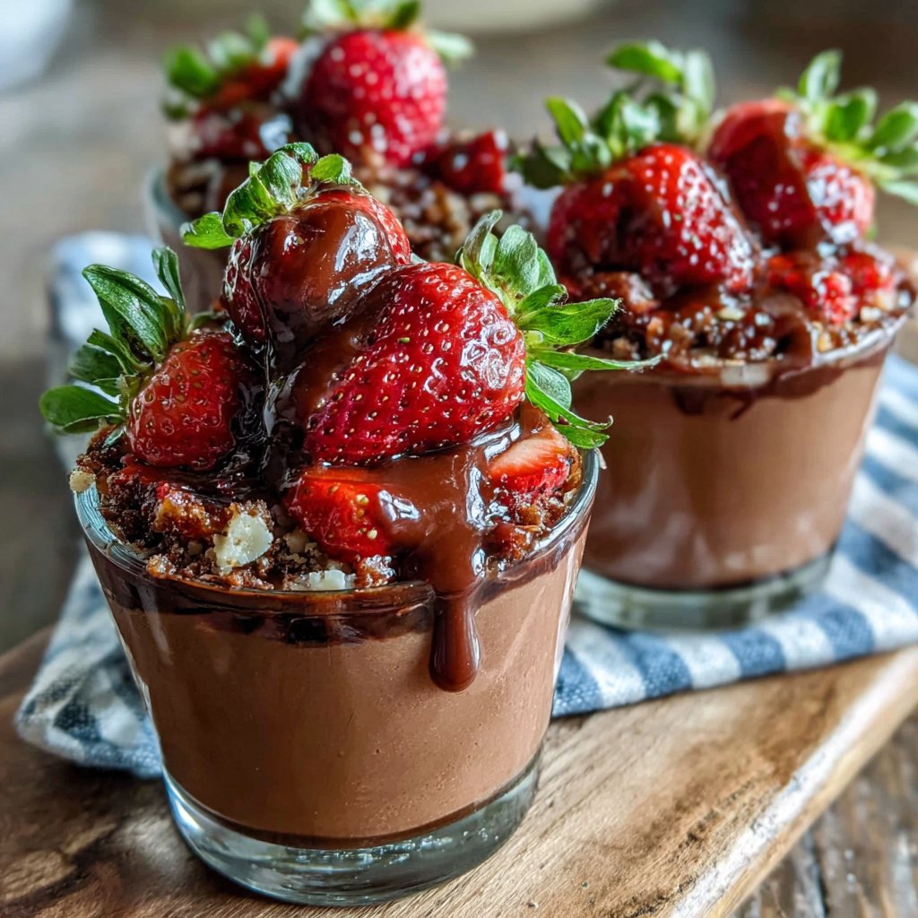 Chocolate Strawberry Dessert Cups