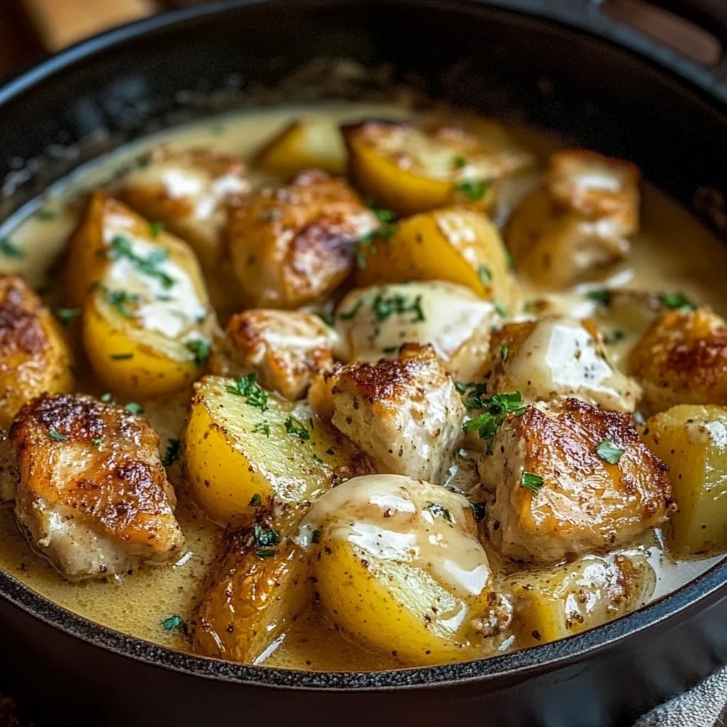 Garlic Parmesan Crockpot Chicken and Potatoes