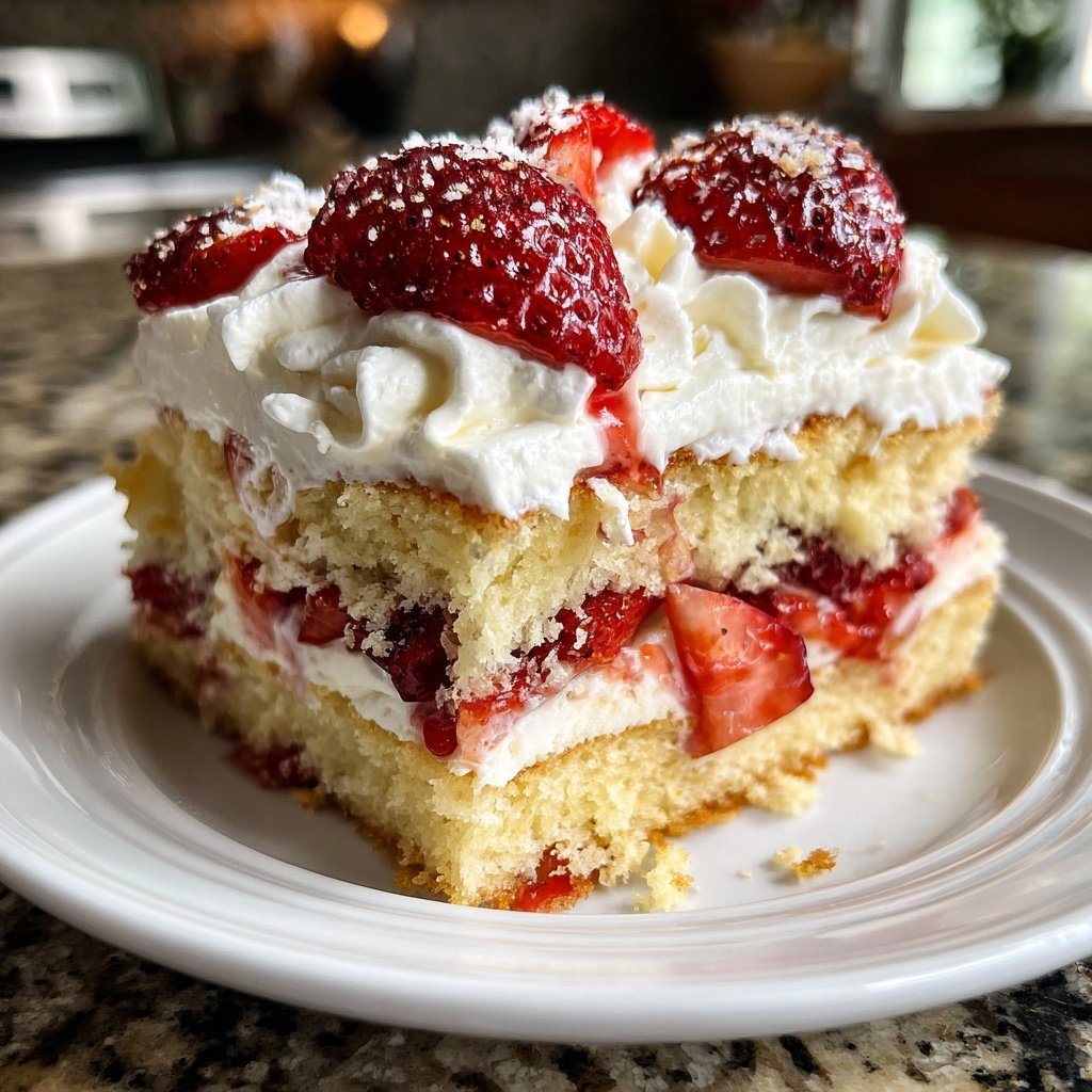 Strawberry Shortcake Sheet Cake