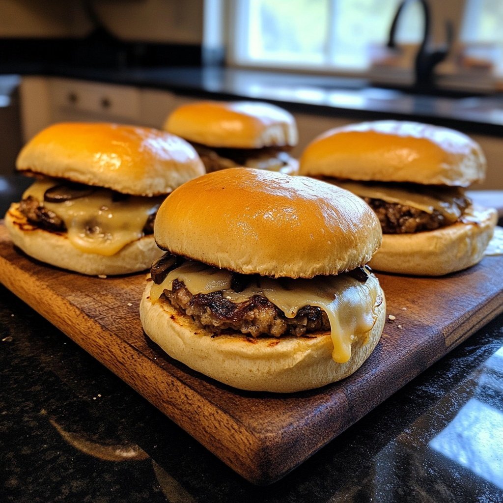 Sliders with Mushroom Patties