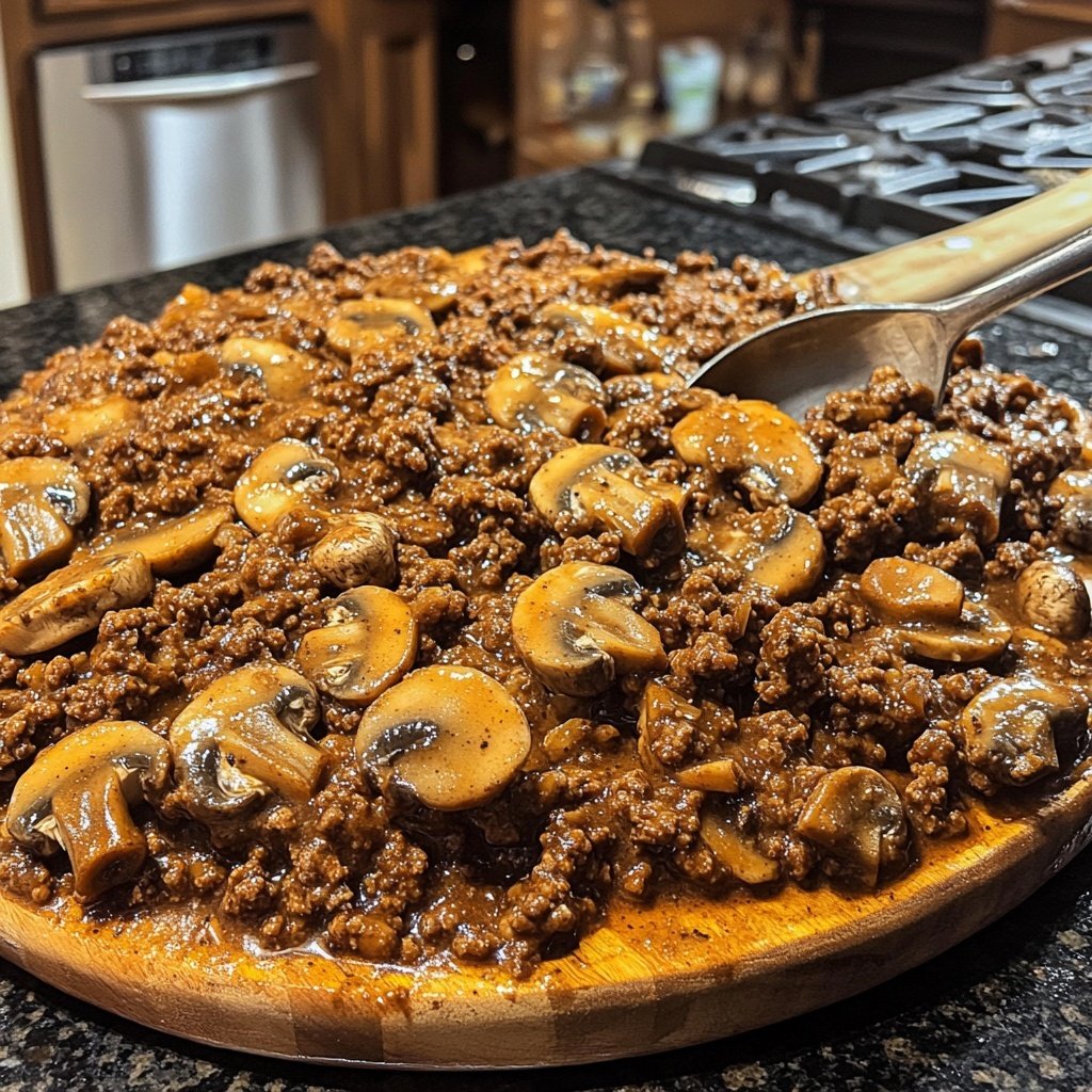 Ground Beef and Mushroom Skillet