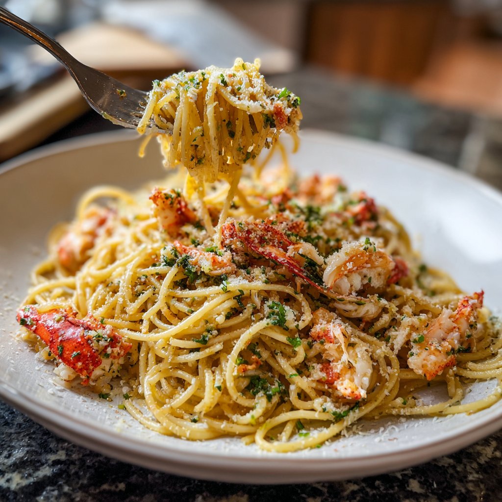 Garlic Butter Lobster Pasta