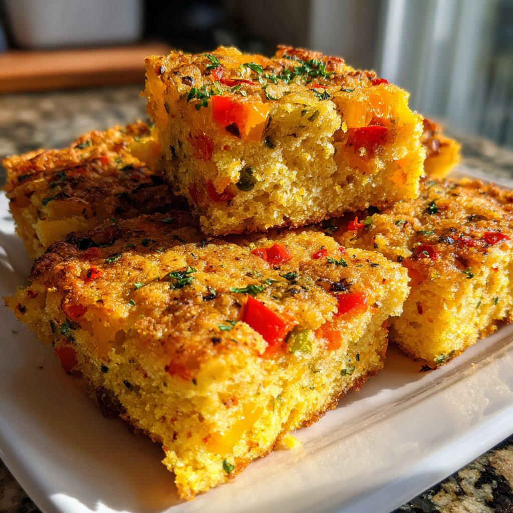 Crispy Polenta Veggie Squares