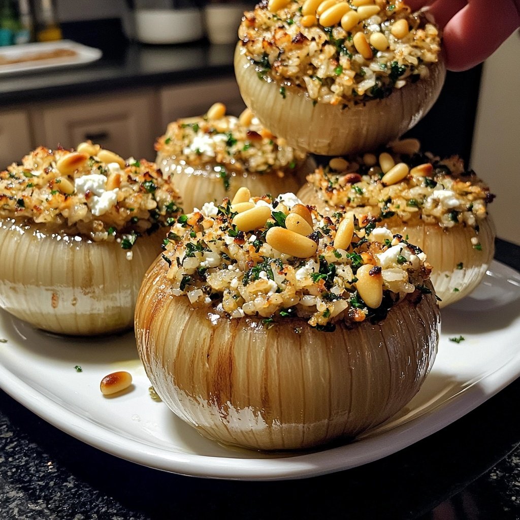 Greek Stuffed Onions