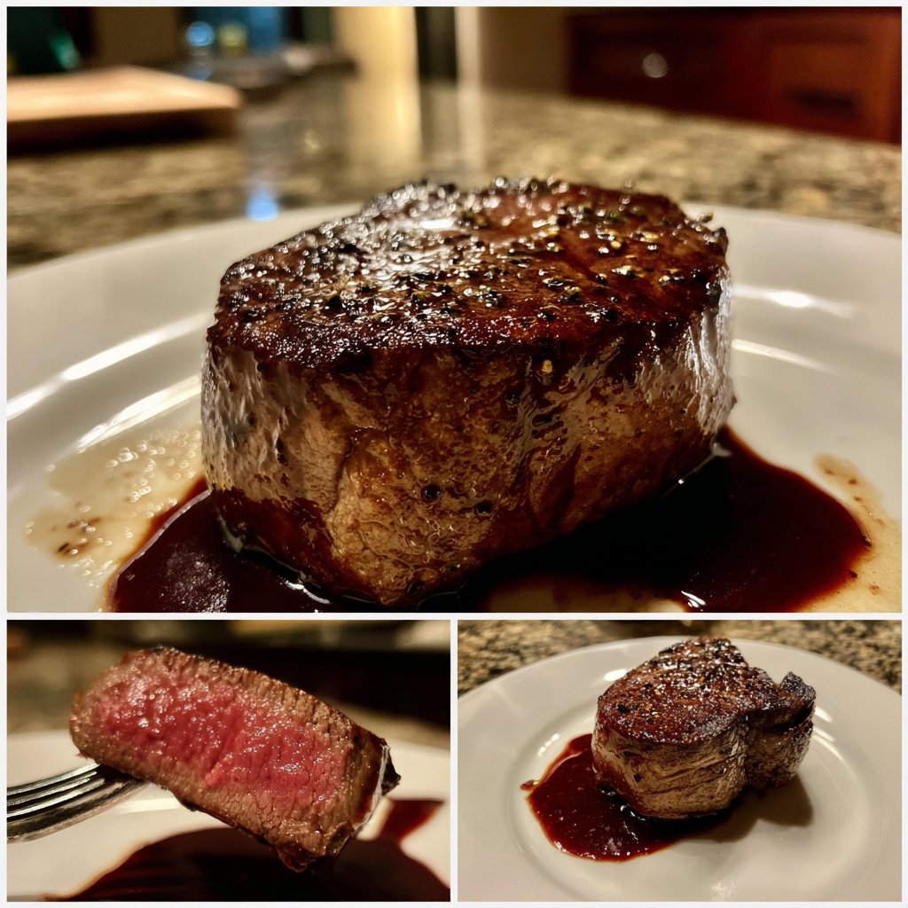 Romantic Filet Mignon with Red Wine Sauce