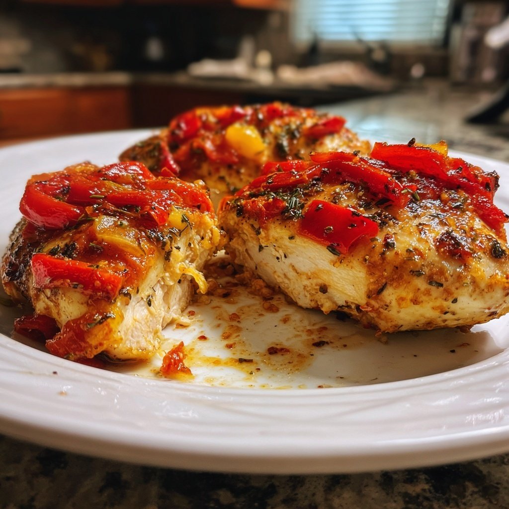 Chicken Breast with Roasted Peppers