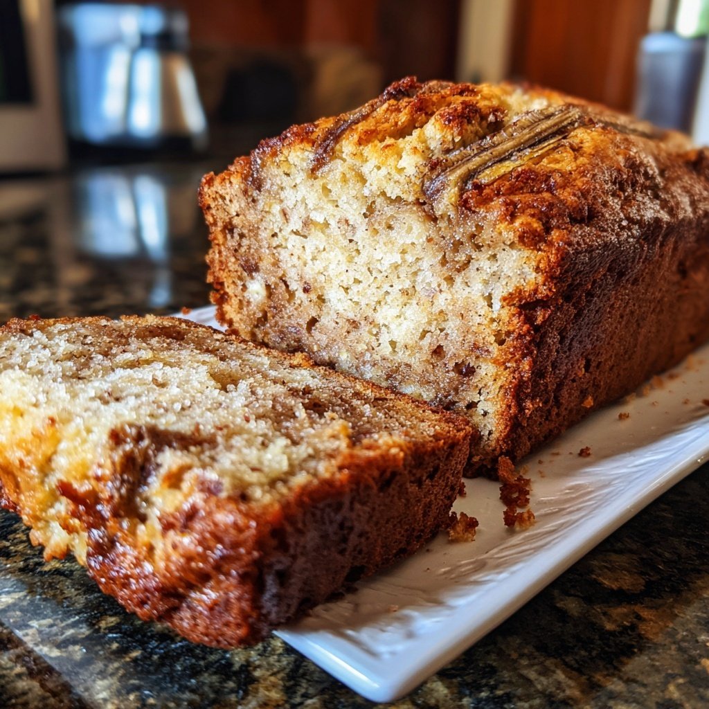 Homemade Cinnamon Swirl Banana Bread