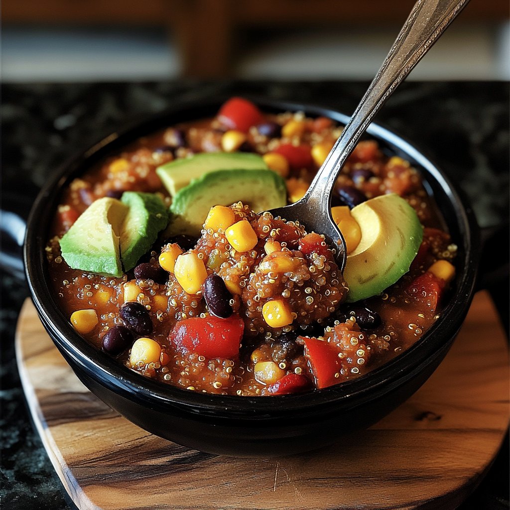 Healthy Crockpot Quinoa Chili