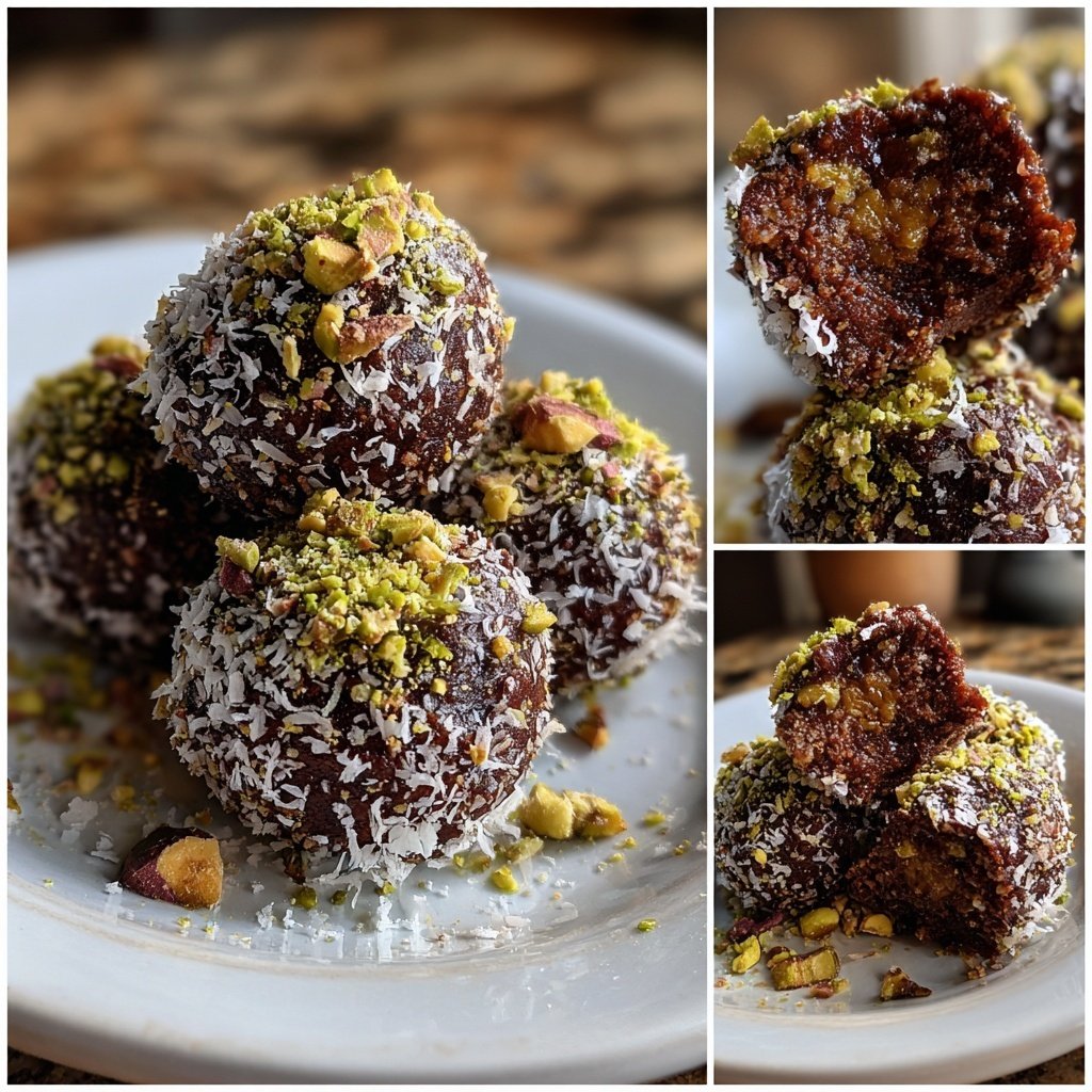 Chocolate Pistachio Coconut Bites
