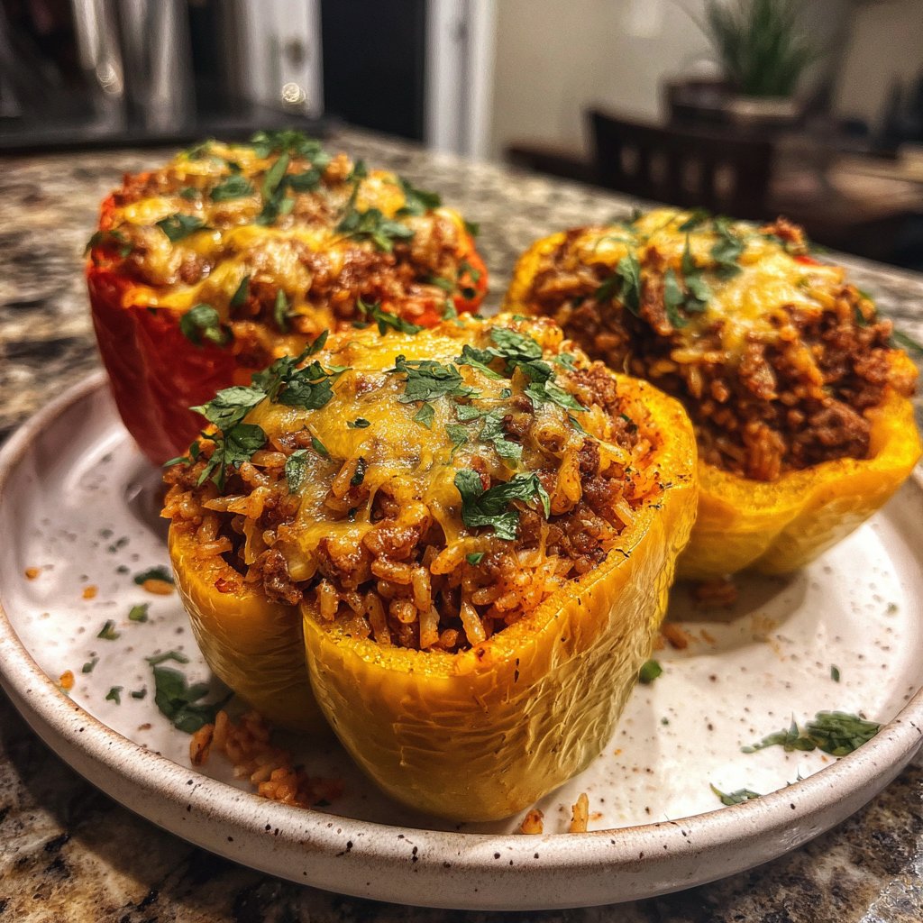 Sunday Stuffed Bell Peppers with Rice