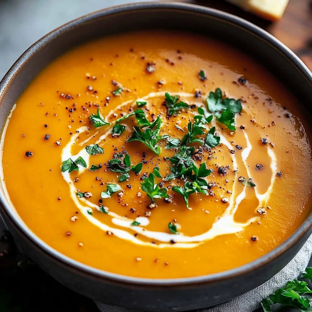 Spicy Butternut Squash Sweet Potato Soup