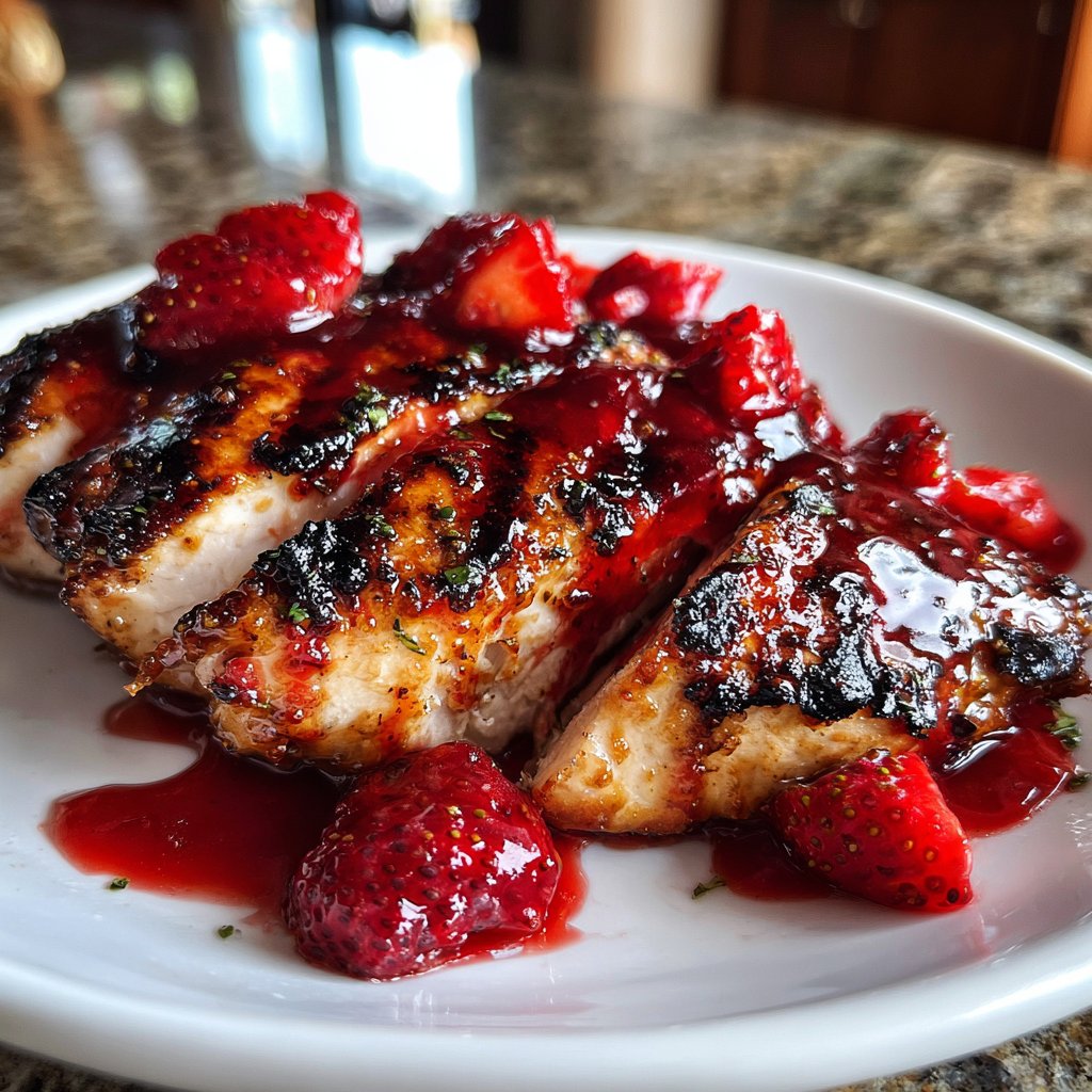 Chicken with Strawberry Balsamic Reduction