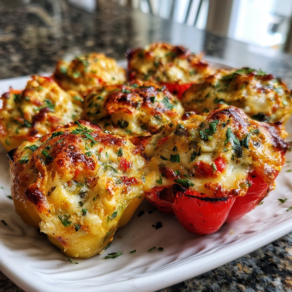 Super Bowl Appetizer Stuffed Mini Peppers