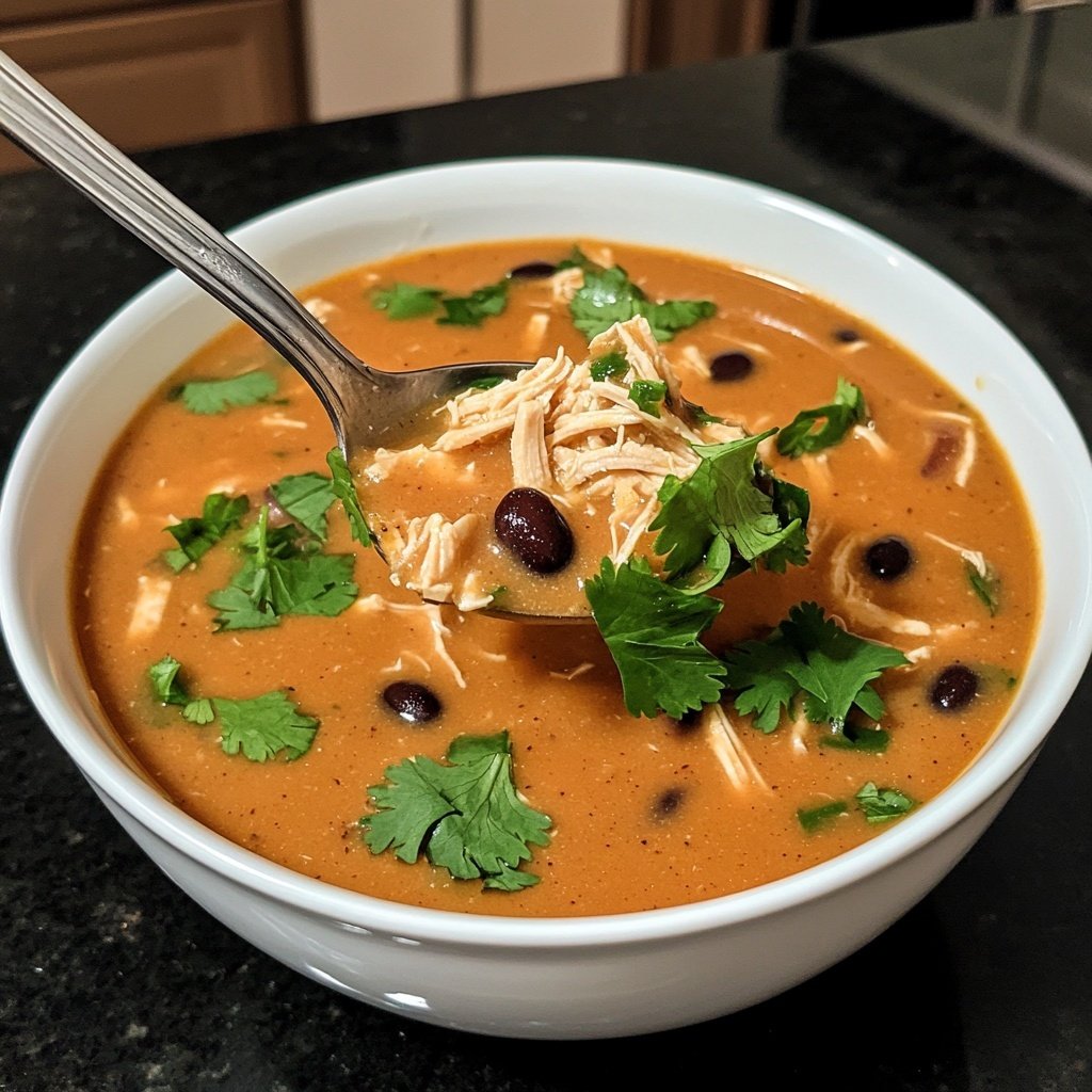 Simple Slow Cooker Chicken Tortilla Soup